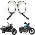 Miniatyrbilde 4 av 5: 8mm svart motorsykkelspeil styrevinge for Dyna Super Glide Street Glide Road Glide Softail A129