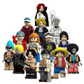 Miniatyrbillede 1 af 5: Et stykke sæt byggeklods minifigurer 14 typer Luffy Qiaoban Nami små partikellegetøj