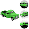 Pikkukuva 8 / 8: 1 kpl Pick Up Truck, Vihreä- 1/32 mittakaavassa Diecast malli Leluauto Vintage automalli Retro- vintage automalli Lelu metalliseos automalli kodin sisustus Green