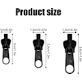 Miniatyrbild 2 av 5: 18 st Fix Zip Puller, Zipper Fixer Avtagbar Zipper Reparationssats, Omedelbar Zipper Flikar Dragkedja Byte Slider (Svart)