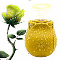 Pikkukuva 1 / 5: 2024 Ruusu naisille Mini Hierontalaite Stress Relief 10 Modes Pdk Yellow