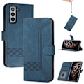 Miniatyrbild 1 av 5: Fodral för Samsung Galaxy S21 5G PU Läder Plånboksfodral med Korthållare Flip Folio Kompatibelt med Samsung Galaxy S21 5G Fodral Blue