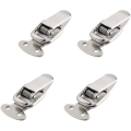 Miniatyrbillede 1 af 7: Rustfrit stål Case Bryst Box Spring Draw Toggle Lås Fangst Hasp, 4 sæt