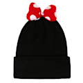 Miniatyrbilde 1 av 5: Uformell Barnelue i Strikket Bånd - Søt Beanie-Lue - Foldbar Høst og Vinter Black