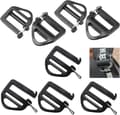 8-pack Webbing Hook Clip 25mm 1'' Strap Belt Buckle with Open Latch End Buckle Connection Slide Buckles Ladder Slider Replacement for Backpack Bag Molle