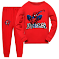 Miniatyrbillede 1 af 2: Børn Drenge Piger Spiderman Pyjamas Loungewear Langærmet T-shirt Bukser Nattøj Pjs Set Superhelte Pyjamas Outfits Alder 7-14 år Red 7-8Years