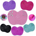 Miniatyrbillede 3 af 3: Børste Rensemiddel Silikone Make Up Børste Rengøring Måtte Sug Kopper Børste Rengøring Måtte (mørk Pink) Rose red