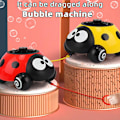 Miniatyrbild 3 av 5: Söta nyckelpigor/bläckfisk Automatisk Bubble Maker Uppladdningsbar Bärbar Bubble Maker Leksak För Barn Pojke Flicka Red ladybug
