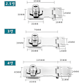 Pikkukuva 3 / 5: Hasp Lock Riippulukko Portin salpa oven pultti kaappihuonekalujen postilaatikon kaappi vastaavilla avaimilla, 3 tuumaa - Ya