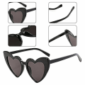 Miniatyrbilde 3 av 5: Kvinner elsker hjerteformede solbriller Retro Gradient Color Lens Eye Briller