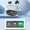 Miniatyrbillede 5 af 5: MD538 Trådløst Bluetooth Headset Binaural In-ear Sleep Digital Display Høj lydkvalitet Black
