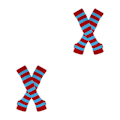 Pikkukuva 2 / 5: 1/2/3/5 Polven yläpuoliset sukat paksuille reisille Helppokäyttöiset ja tyylikkäät Punaiset ja siniset Red and blue 2Set