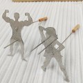 Miniatyrbilde 1 av 3: 1 sett med grillspyd Pølse Mann Marshmallow Kvinne Stekekoker Bålpinne muscular men and women