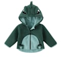 Miniatyrbilde 1 av 5: Plysjjakke for barn i imitert ull, høst og vinter, tykk hettejakke for baby Green Dinosaur 90cm