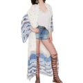 Miniatyrbilde 3 av 5: Sommer Lang Kaftan Bohemian Strand Kimono Badetøy Cover Up Plus Size Kjole For Kvinner