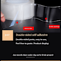 Miniatyrbillede 7 af 7: Dobbeltsidet Nanotape Transparent 3M Længde transparent