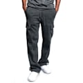 Miniatyrbillede 4 af 6: Nye Herre Casual Multi-Pocket Løse Straight Overalls Dark Gray M