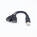 Miniatyrbilde 3 av 4: Ryra 1 stk Usb 3.0 A 1 hann til 2 dobbel usb hunn datahub strømadapter Y splitter usb lading