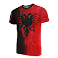 Pikkukuva 4 / 5: Jalkapallo Albania Pelipaita 2025 Jalkapallojoukkue T-paita 3D T-paidat Khaki 100 (4T)