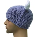 Miniatyrbillede 3 af 6: Unisex Barbarian Knight Strikket Hat Viking Horn Beanie Sjove Kasketter Gary One Size