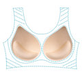 Miniatyrbillede 2 af 2: 2x Kvinders BH-Top Push Up BH-Puder Indlæg Svampe Brystforstærkere Bikini Puder Black