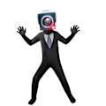 Pikkukuva 4 / 6: Pojat WC-pukumaski Halloween Cosplay Bodyt 140MONITOR MAN 140 Monitor man 140Monitor man