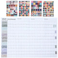 Miniatyrbillede 4 af 4: 1 Sæt Kreativ Helårs Planner Kalender 2025 Papirkalender Husholdning Væghængt Årlig Planlægningskalender Multi 74.20X52.50X0.05CM