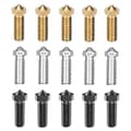 15-pak Dysesæt Kompatibelt med Anycubic Vyper, 3D-printerdele Hærdet stål/Rustfrit stål/Messing 0,4 mm N