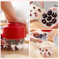 Miniatyrbilde 5 av 5: Pitter Stone Seed Remover Cherry Olive Pits Tool Kjøkken Corer Frukt Core Stoner Red