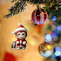 Miniatyrbillede 3 af 4: Juletræskattehæng, 2D Akryl Julekat Juletræshængende Dekoration, Kattehæng Juletræ Dekoration Gaver 8pcs