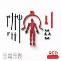 Miniatyrbild 1 av 5: Dummy13 Magnetisk Actionfigur Set, 3D Magnetisk Actionfigur Set Red Black