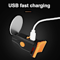 Pikkukuva 4 / 5: Luova polkupyörän takavalo IPX2 vedenpitävä pieni pyörän LED-valo tukee USB-latausta ulkokäyttöön Multicolor Triangle Warning