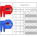 Miniatyrbillede 2 af 2: Børn Drenge Piger Spiderman Pyjamas Loungewear Langærmet T-shirt Bukser Nattøj Pjs Set Superhelte Pyjamas Outfits Alder 7-14 år Red 7-8Years
