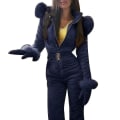 Miniatyrbillede 1 af 5: Srbtv-kvinder Vinter Varm Vinterdragt Udendørs Sportsbukser Skidragt Vandtæt Jumpsuit Blue 2Xl