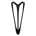 Pikkukuva 2 / 5: Fluoresoiva Mankini - Miesten Venyvä Uimapuku Black One Size