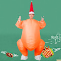 Miniatyrbilde 5 av 5: MengXi Oppblåsbar Kalkun Kostyme Halloween Thanksgiving Day Cosplay Jumpsuit for Voksne