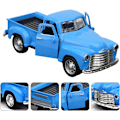 Pikkukuva 8 / 8: 1kpl Pick Up Truck, sininen- 1/32 mittakaavassa Diecast-malli Leluauto Vintage automalli Retro vintage automalli Lelu-metalliseosautomalli kodin sisustus Sky-blue