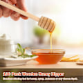 Pikkukuva 3 / 5: 100 kpl Hunajakauhat Mini Honey Dippers 6 tuuman Puiset Honey Dipper Sekoittimet Hunajakenno Wood Color