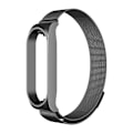 Miniatyrbillede 1 af 7: Milanese loop rem for Xiaomi Mi Band 7 6 5 4 3 Rem i rustfrit stål med magnet Metalrem til Xiaomi mi band 4 3 Remme 2 sort 2 black Mi band 4 3