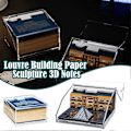 Miniatyrbilde 4 av 5: 3D Louvre Sticky Notes 2025 Ukentlig Kalender med Lys Trehåndverk