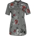 Miniatyrbilde 4 av 5: Blomstrete topper for kvinner 2023 Button Down-mote Uformelt Skjorter med lange/korte ermer Bluse Gray 4X-Large