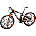 Miniatyrbilde 1 av 3: Mini 1:10 Legering Sykkel Skala Modell Skrivebord Simulering Ornament Finger Terrengsykler Leker Orange