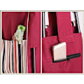 Miniatyrbillede 5 af 5: Indkøbsposer, Bærbar Foldbar Erstatningspose Vandafvisende 40l Oxford Canvas Indkøbsvogn Reservepose, Genanvendelig Reservepose, 32 * 20 * 56cm (Rød