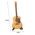 Miniatyrbillede 4 af 4: Træ-akustisk guitar pick-boks med stativ Glat kant grat-fri bærbar håndlavet guitar picks opbevaringsbeholder