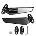 Miniatyrbillede 1 af 5: 2 stk. Modificeret motorcykel bakspejle Wind Wing Justerbare roterende sidespejle til Ninja 250 black