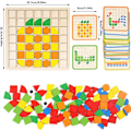 Miniatyrbild 4 av 6: 120 bitar Tangram-pussel för barn, träpussel, pedagogiska spel för barn 3 4 5 6 år gamla, Montessori-leksaker, kreativa interaktiva spel A
