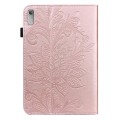 Miniatyrbillede 3 af 5: Til Lenovo Tab P11 Gen 2 prægning Dropsikkert tabletcover PU læder pungetui med stativ Rose Gold