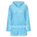 Pikkukuva 2 / 9: Naisten Fleecepuku Untuvainen Pyjama Yöasusetti Sininen Blue 4XL