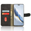 Miniatyrbillede 2 af 5: For Honor Magic6 Pro 5G Skin-touch læderetui Pung Folio Flip Telefon Cover - Sort Black Style A Honor Magic6 Pro 5G