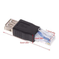 Pikkukuva 5 / 5: 10 kpl USB naaras Ethernet Rj45 uros sovitin liitin reititin USB USB Rj45 naaras A to E